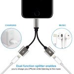 Wholesale New 2-in-1 IP Lighting iOS Splitter Adapter with Charge Port and Headphone Jack for iPhone, iDevice (Black)